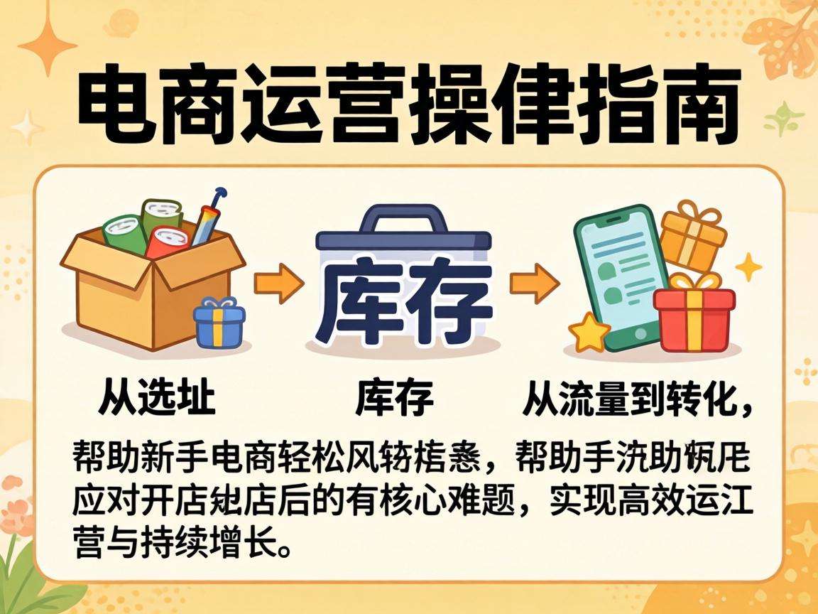 电商运营实操指南能帮新手解决开店后的哪些核心难题
