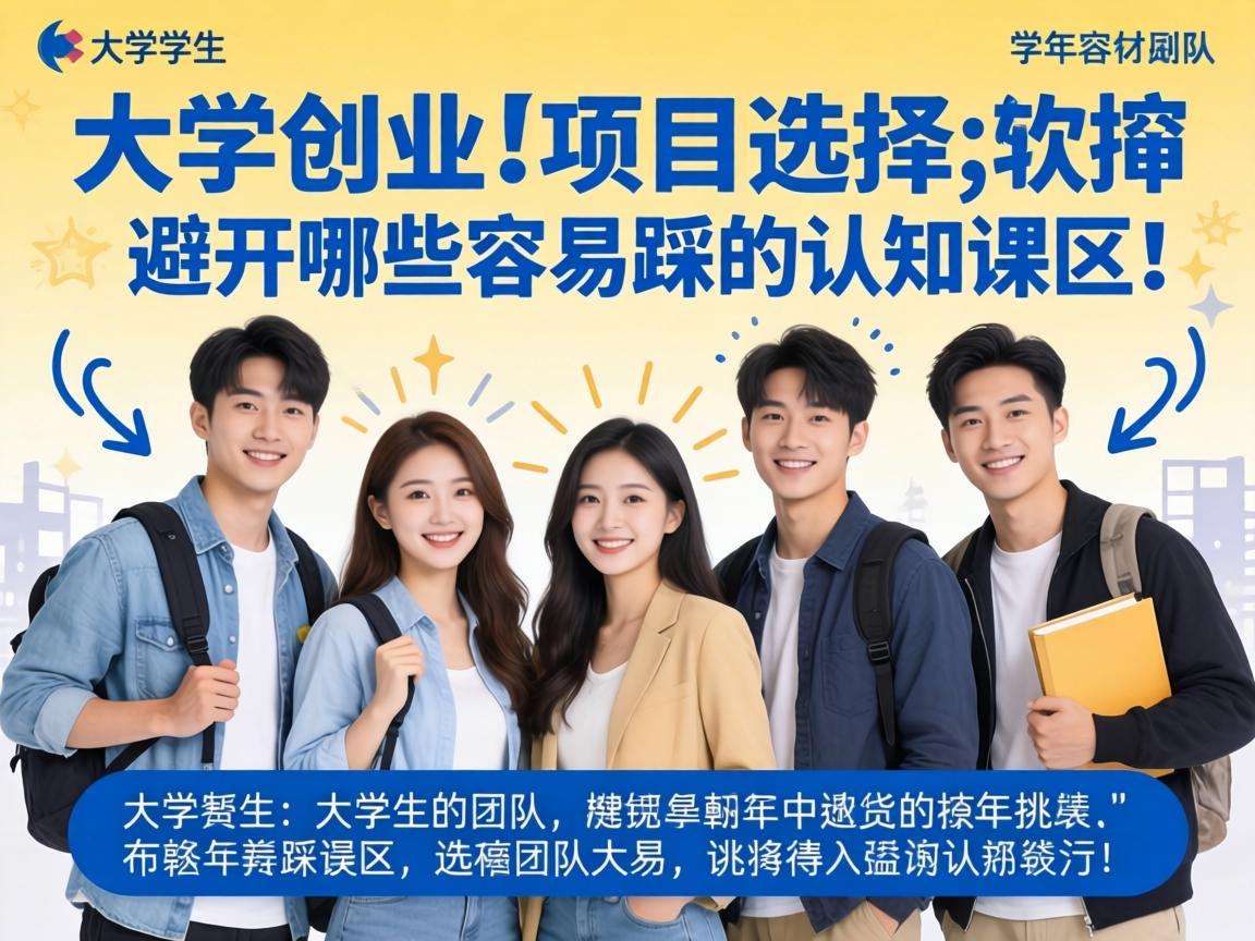 大学生创业项目选择要避开哪些容易踩的认知误区