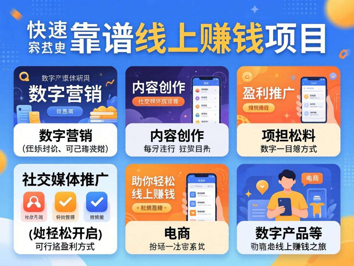 普通人能快速上手的靠谱线上赚钱项目有哪些？