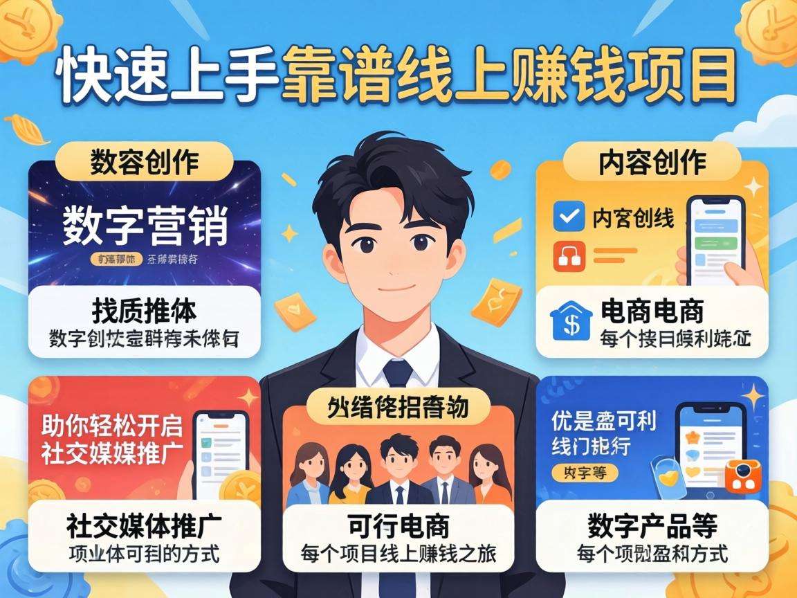 普通人能快速上手的靠谱线上赚钱项目有哪些？