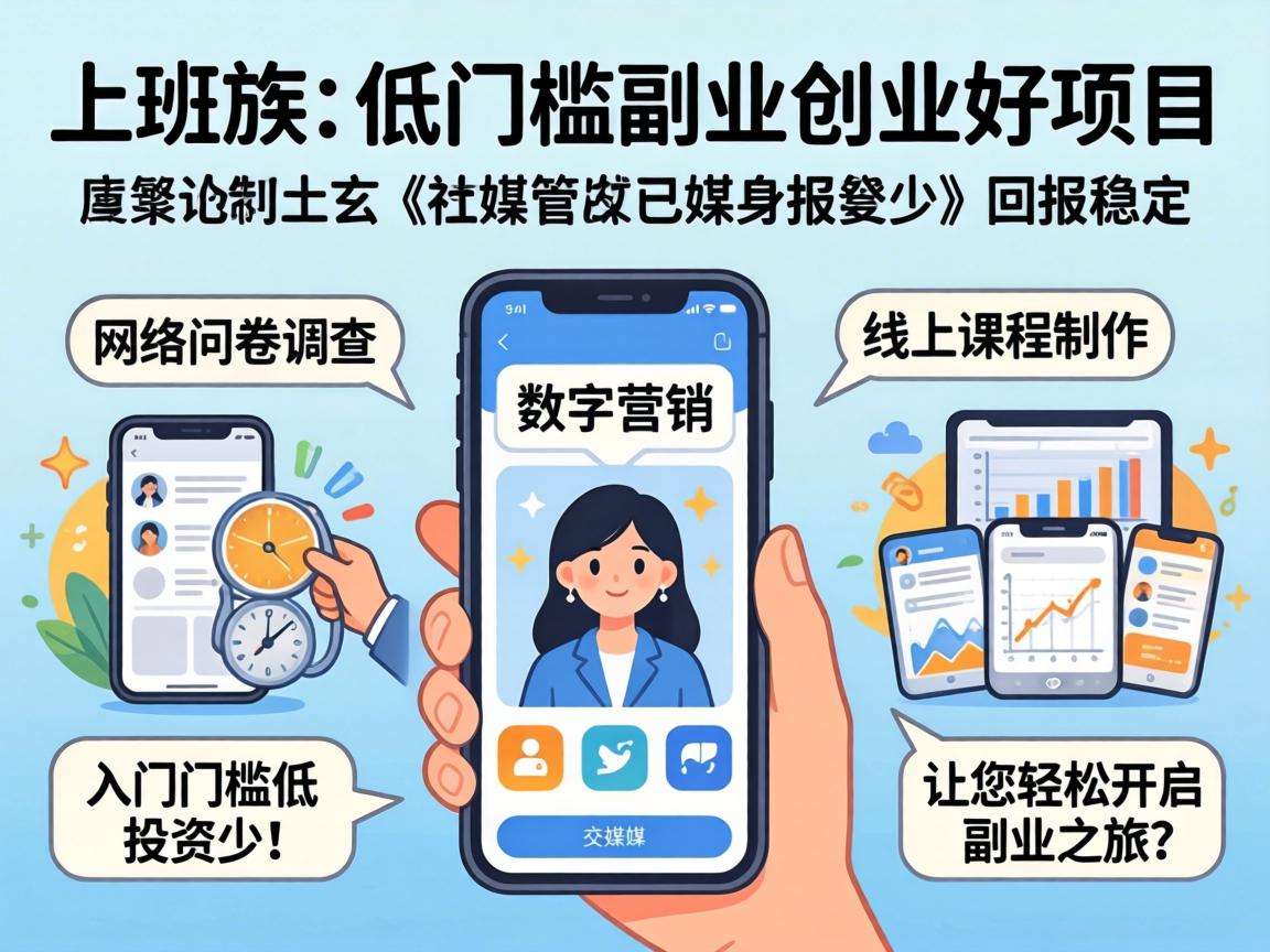 普通上班族适合入手的低门槛副业创业好项目有哪些？