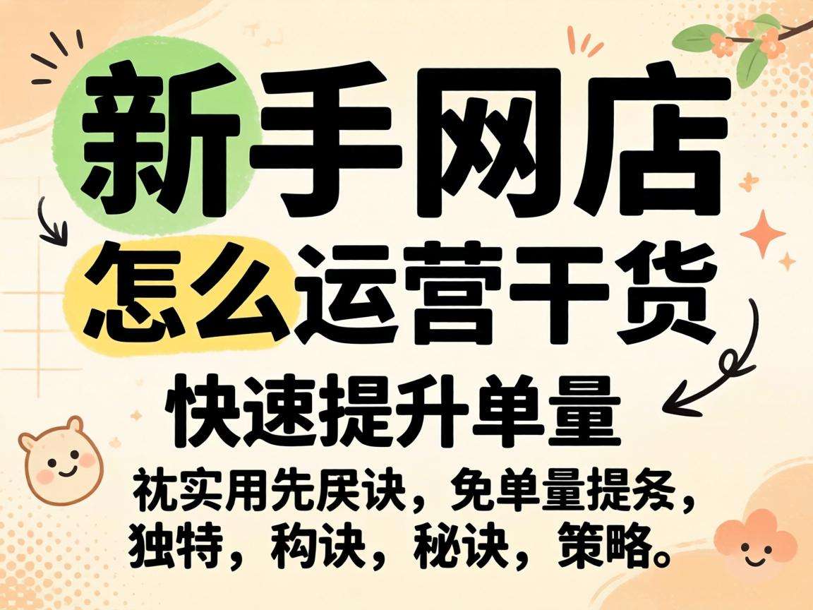 新手开网店怎么找实用运营干货快速提升单量