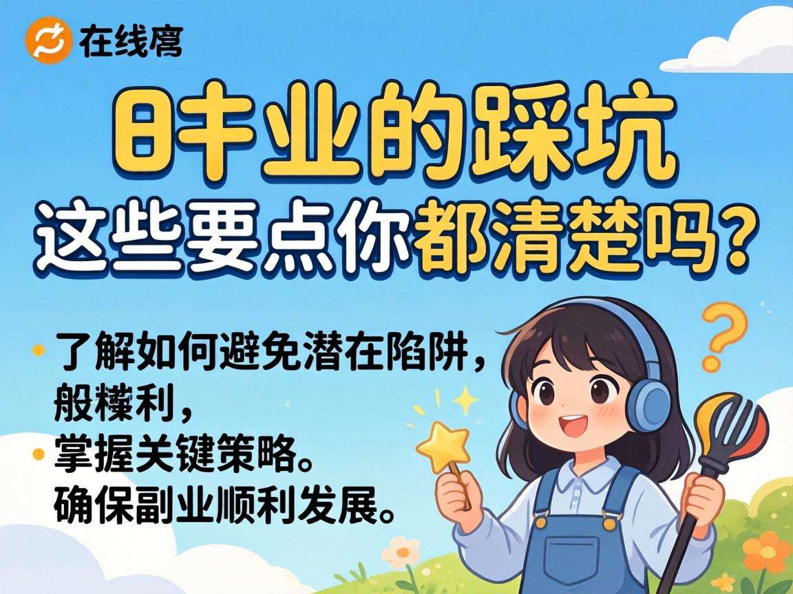 想做线上副业不踩坑这些要点你都清楚吗