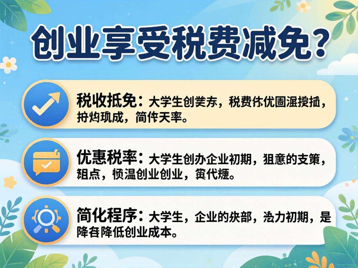 大学生创业可享受的税费减免政策具体都有哪些