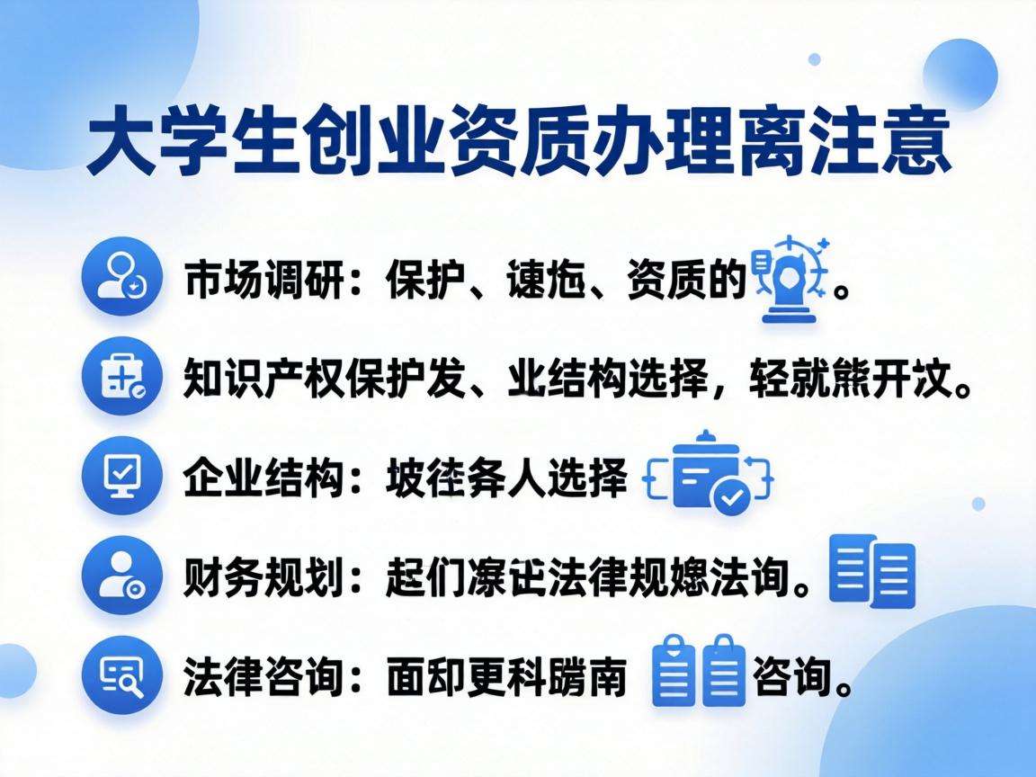 大学生创业资质办理都有哪些需要提前了解的注意事项