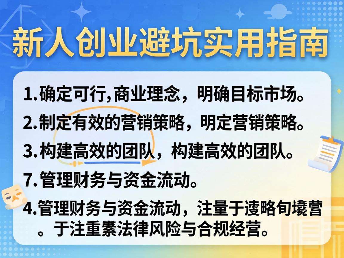 普通人首次创业避坑实用指南都有哪些核心要点