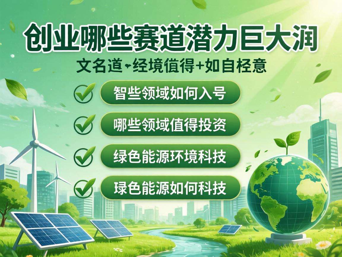 当下绿色创业有哪些值得入局的高潜力热门赛道