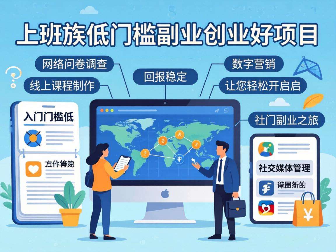 普通上班族适合入手的低门槛副业创业好项目有哪些？