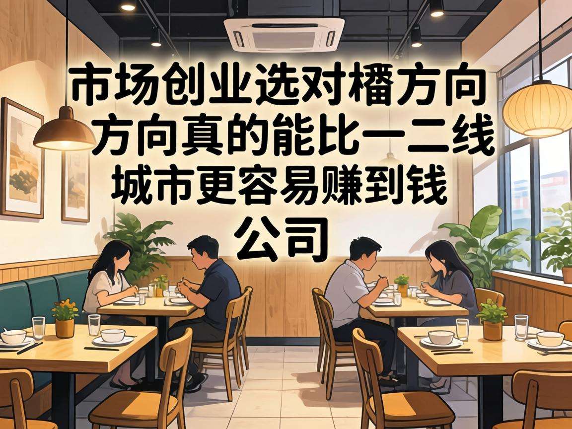 下沉市场创业选对方向真的能比一二线城市更容易赚到钱吗
