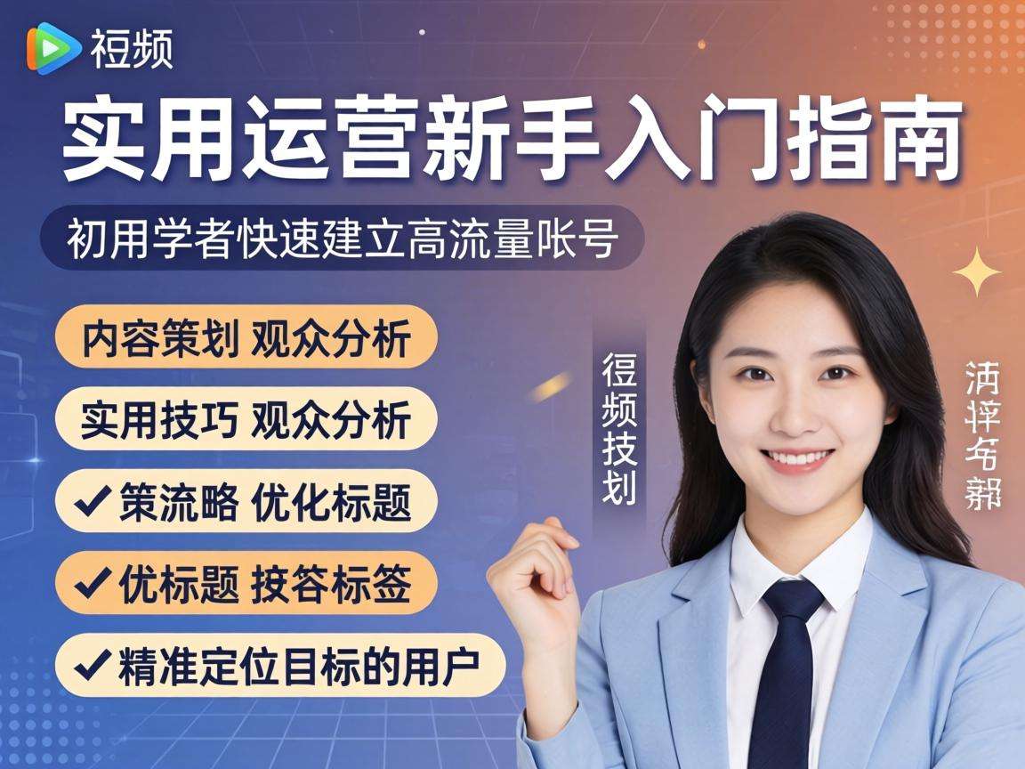 新手入门短视频运营怎么做才能快速做出高流量账号