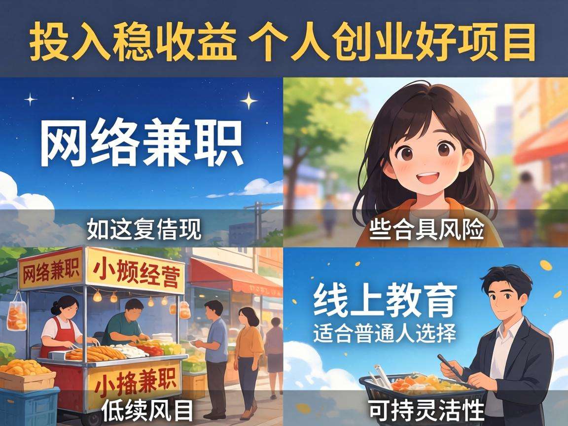 低投入稳收益的个人创业好项目都有哪些值得普通人选择