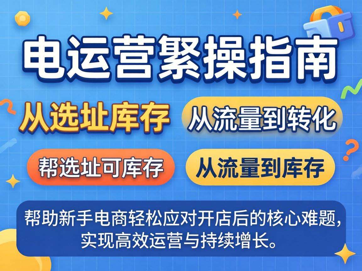 电商运营实操指南能帮新手解决开店后的哪些核心难题