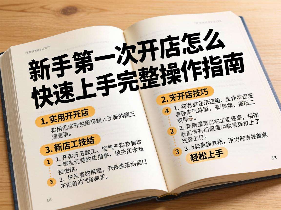 新手第一次开店怎么快速上手完整操作指南有哪些