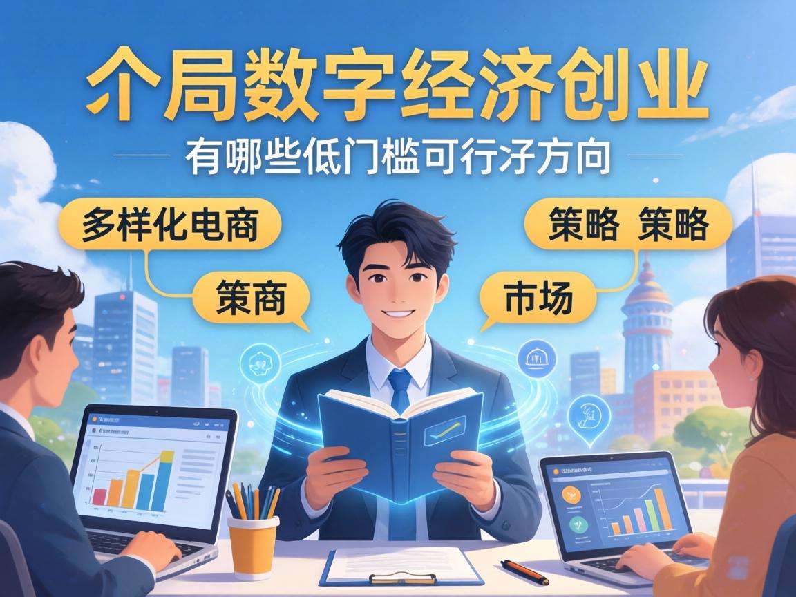 普通人入局数字经济创业有哪些低门槛可行方向