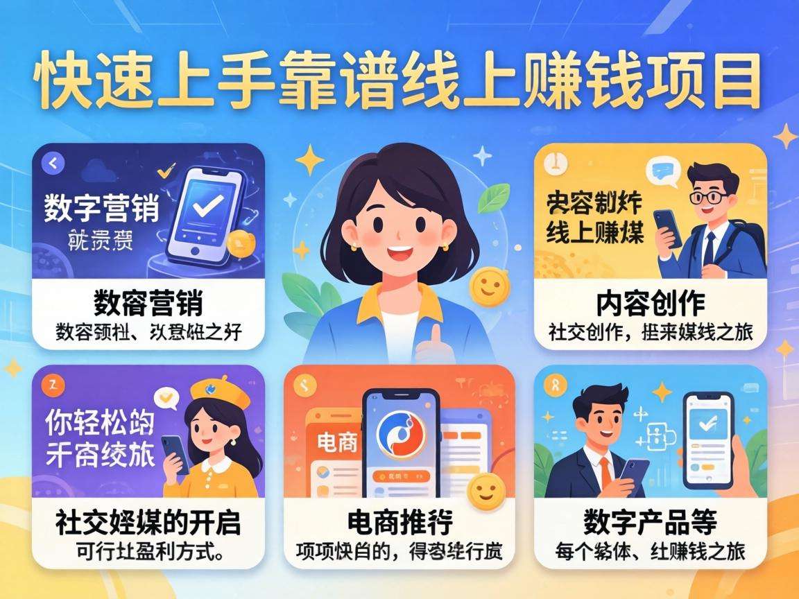 普通人能快速上手的靠谱线上赚钱项目有哪些？