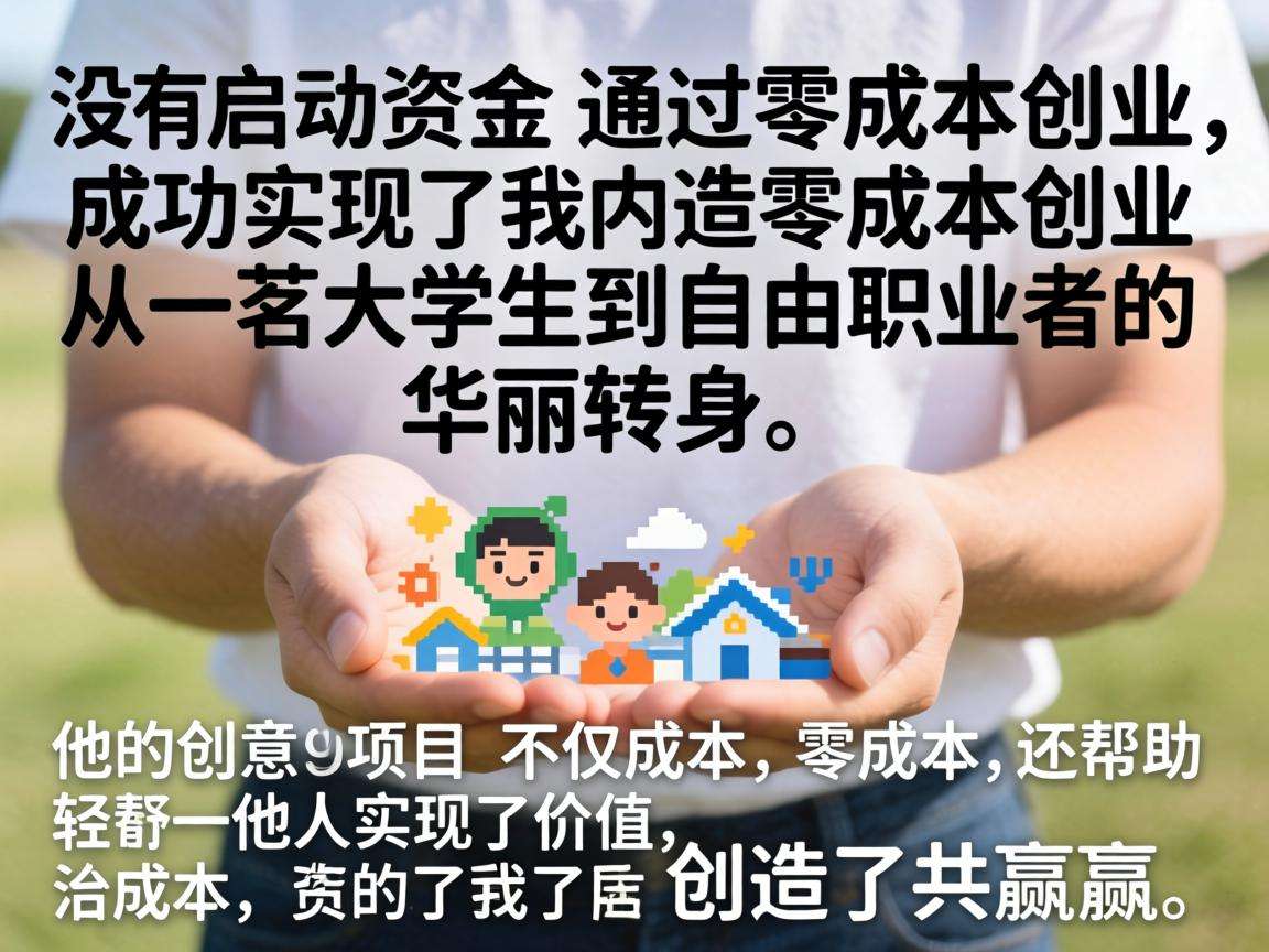 普通人手里没启动资金真的能做好零成本创业吗