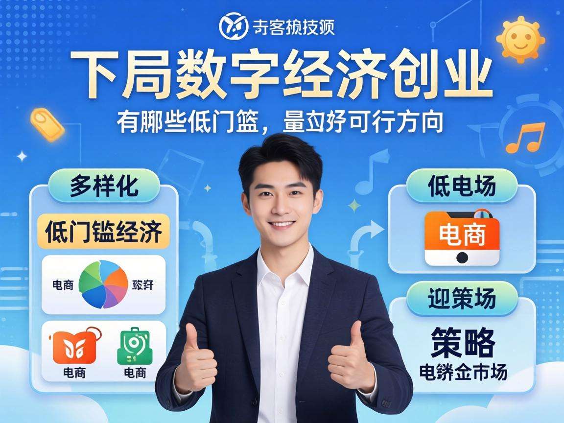 普通人入局数字经济创业有哪些低门槛可行方向