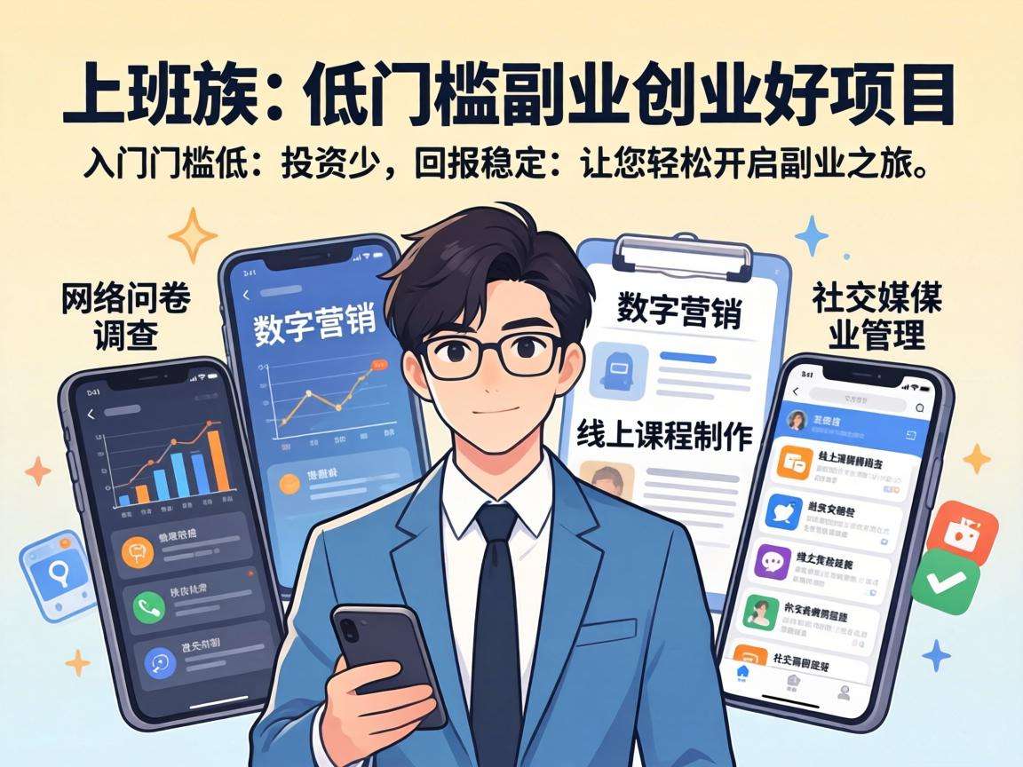 普通上班族适合入手的低门槛副业创业好项目有哪些？