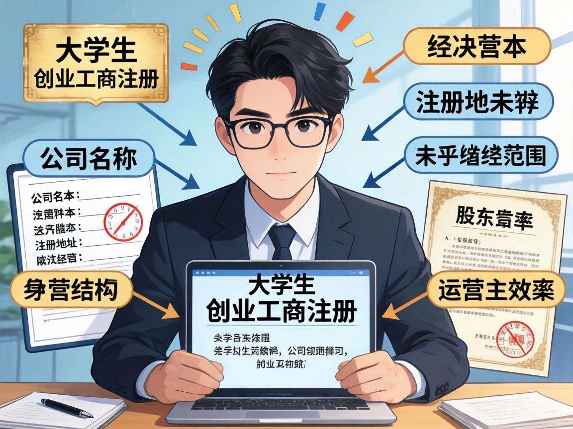 在校生创业办理工商注册需要注意哪些关键问题