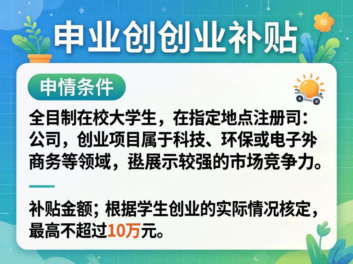 大学生创业补贴具体申请条件和发放标准都有哪些