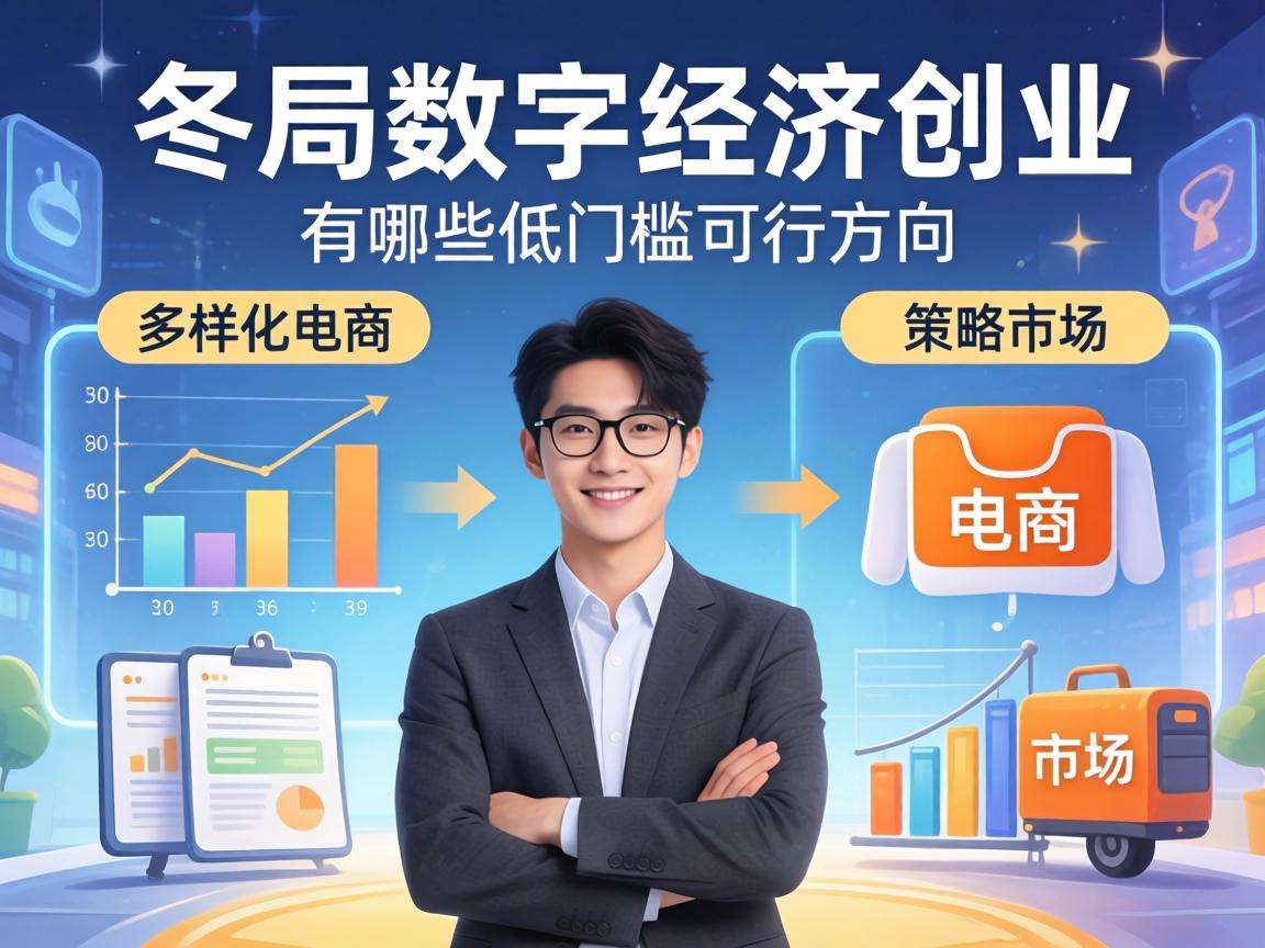普通人入局数字经济创业有哪些低门槛可行方向