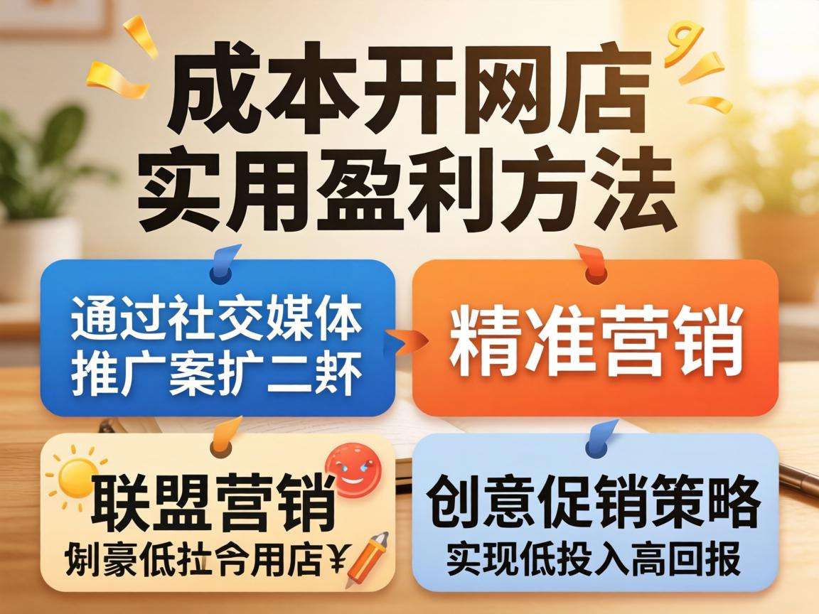 小成本开网店有哪些实用可落地的盈利方法