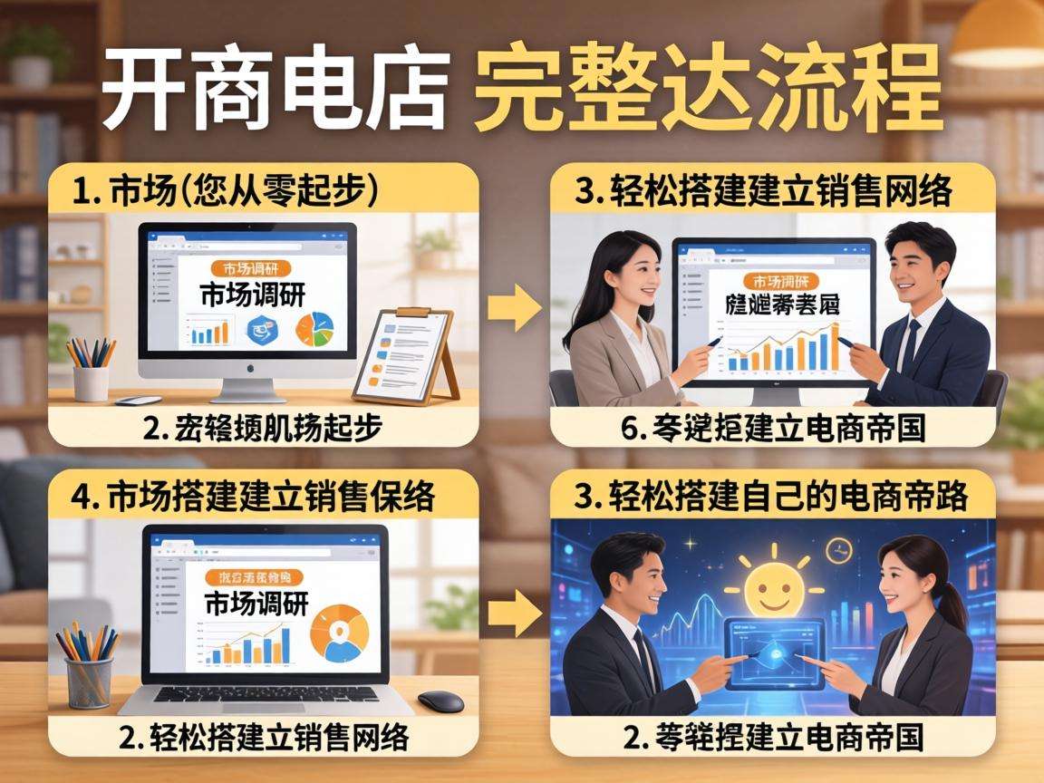 个人想做电商从零起步完整开店流程都包含哪些步骤