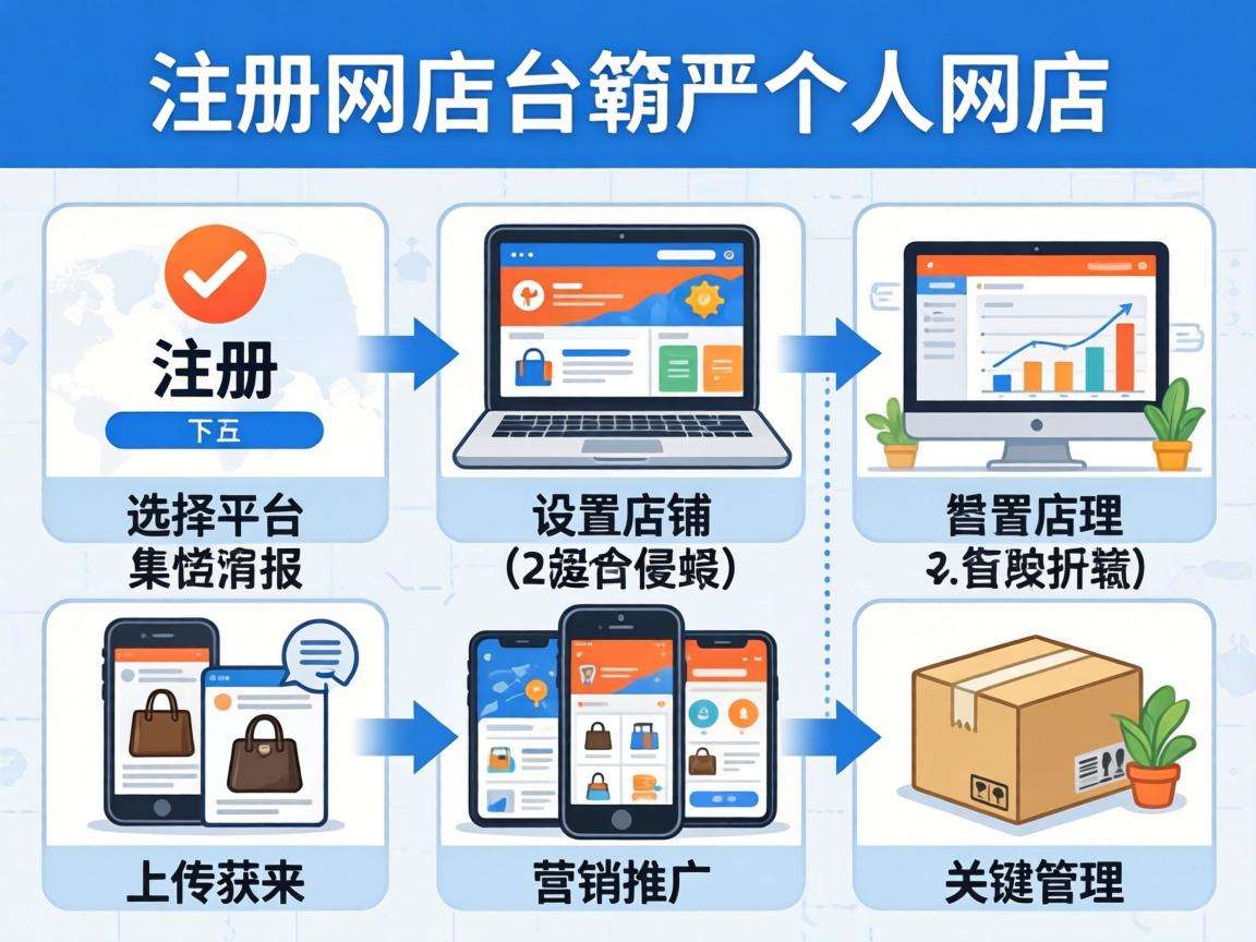 个人想从零开家网店全流程具体都有哪些步骤