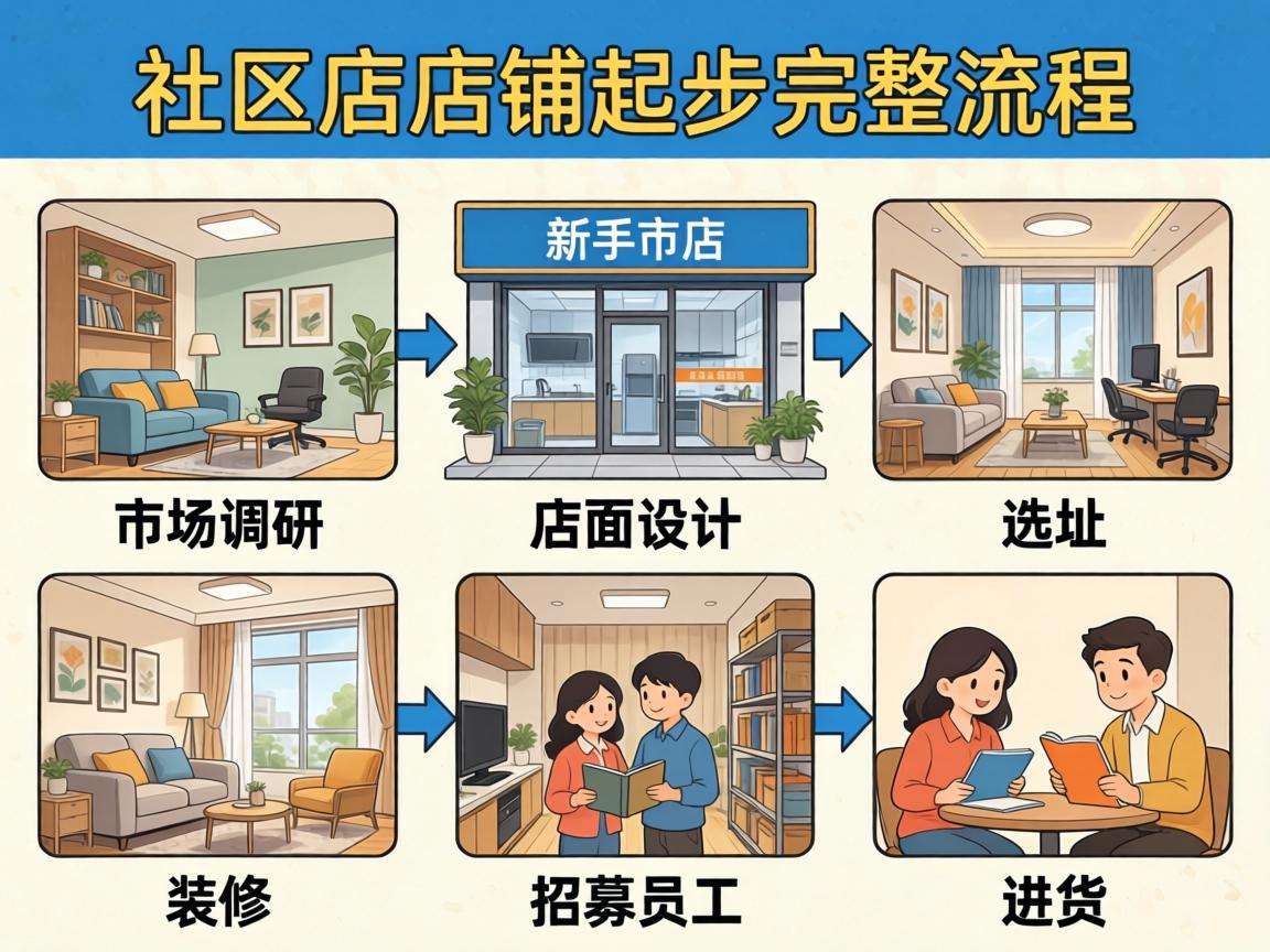 新手想在社区开店起步完整流程都有哪些必要环节