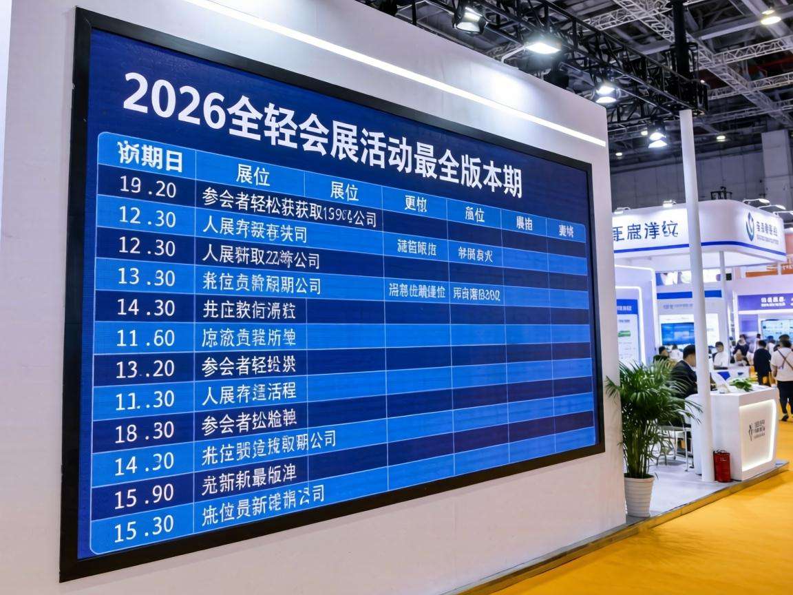 2026年会展活动排期表在哪里可以查到最新最全版本