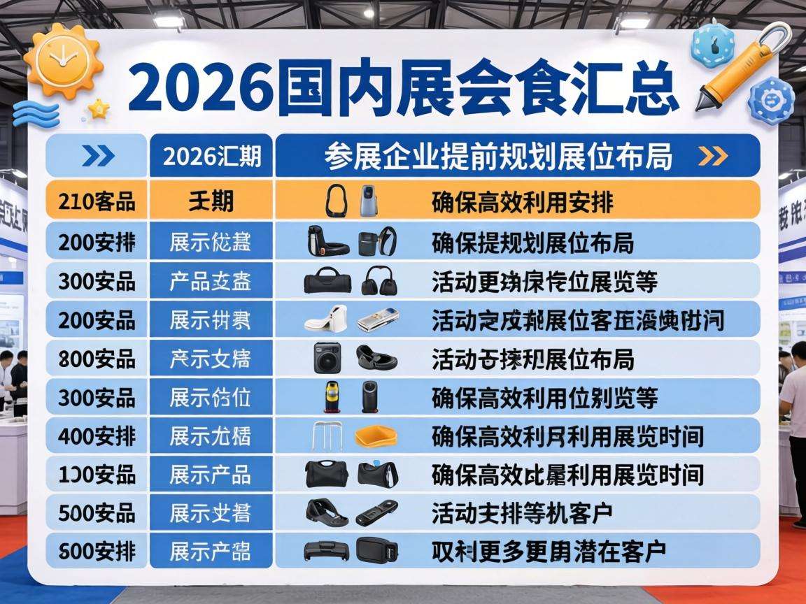 2026年国内展会排期汇总能帮参展企业提前做好规划吗