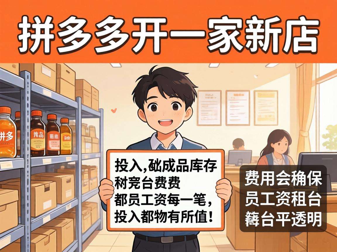 普通人在拼多多开一家新店需要投入多少成本