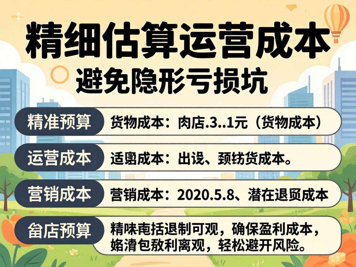 开网店前怎么做好运营成本测算才能避开隐形亏损坑