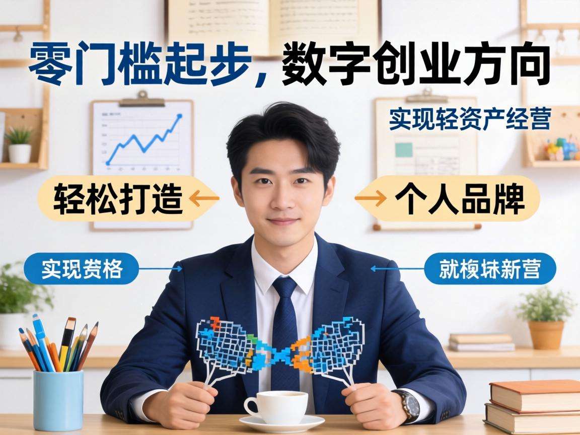 普通人想零门槛起步轻资产数字创业有哪些可落地的方向