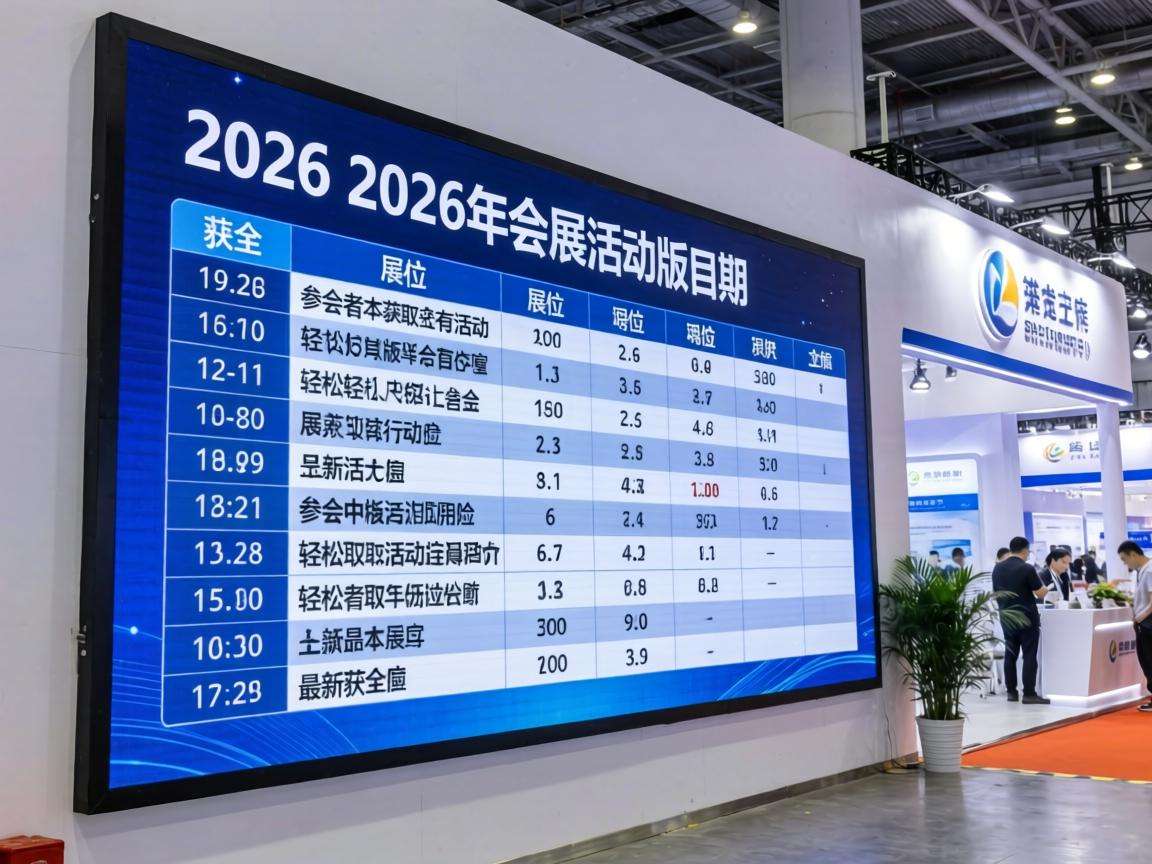 2026年会展活动排期表在哪里可以查到最新最全版本