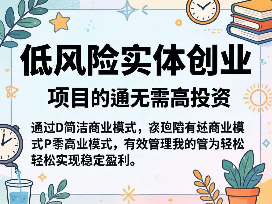 适合新手的低风险实体创业项目有哪些值得选择?