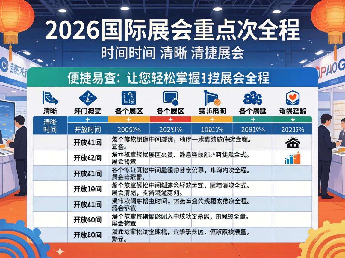 2026年国际展会有哪些重点场次 时间表在哪查