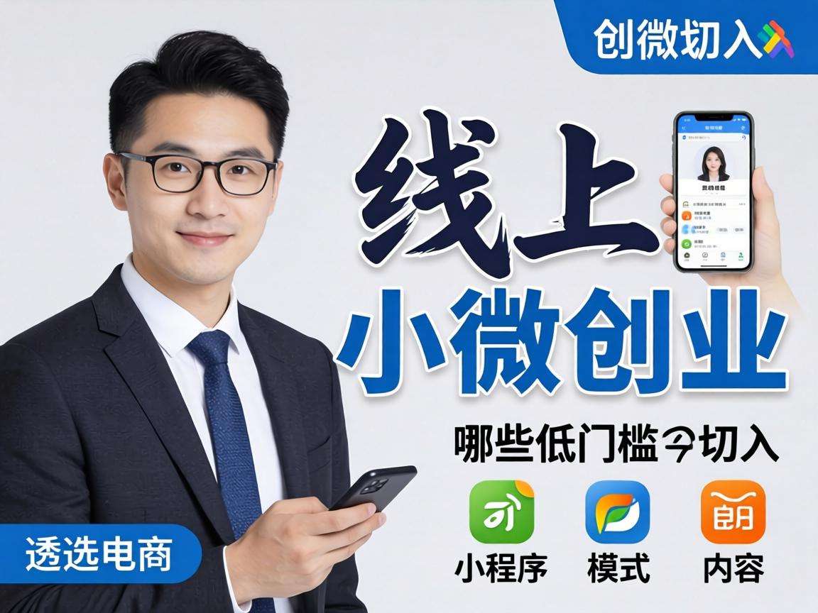 普通人想做线上小微创业,有哪些低门槛的切入方向可以选