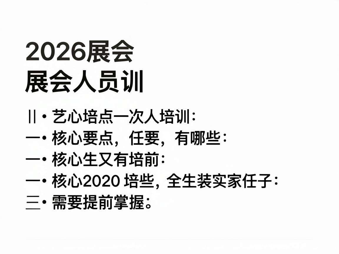 2026展会人员培训核心要点有哪些需要提前掌握