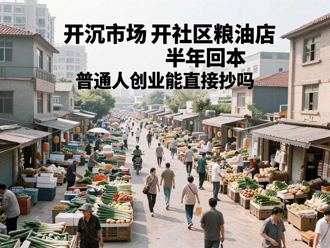 下沉市场开社区粮油店半年回本普通人创业能直接抄吗