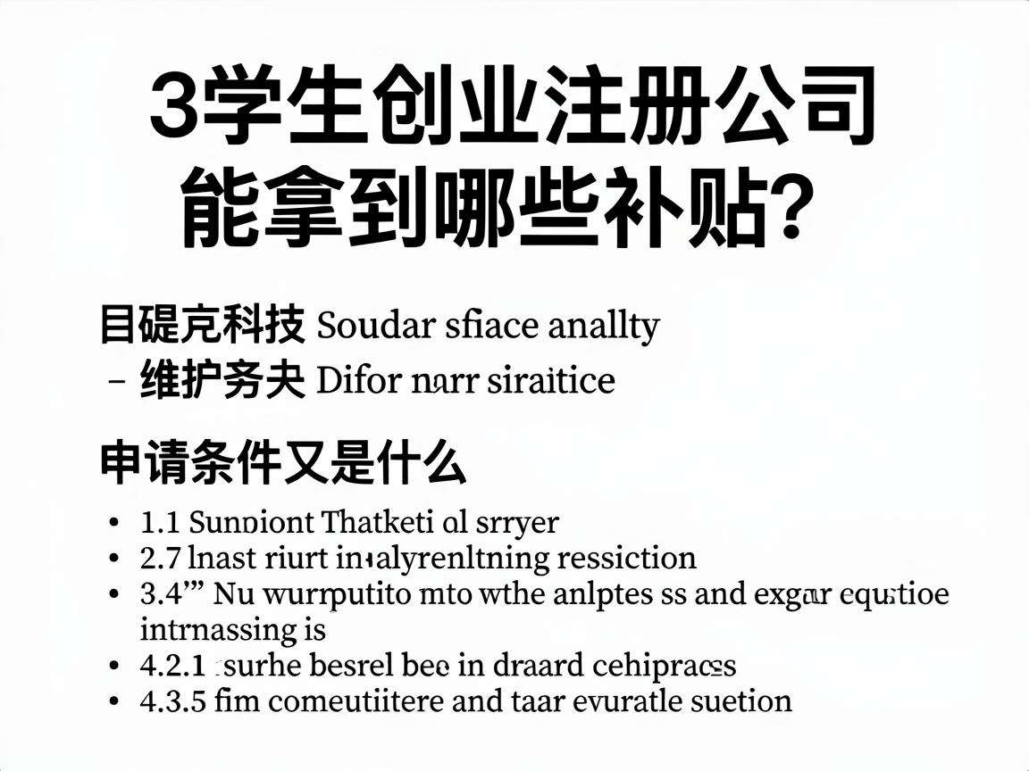 大学生创业注册公司能拿到哪些补贴？申请条件又是什么