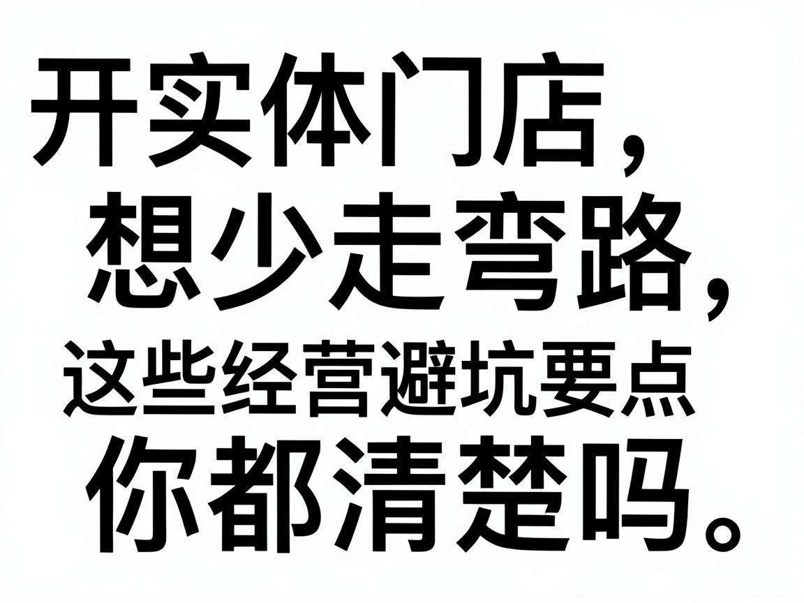 开实体门店想少走弯路这些经营避坑要点你都清楚吗
