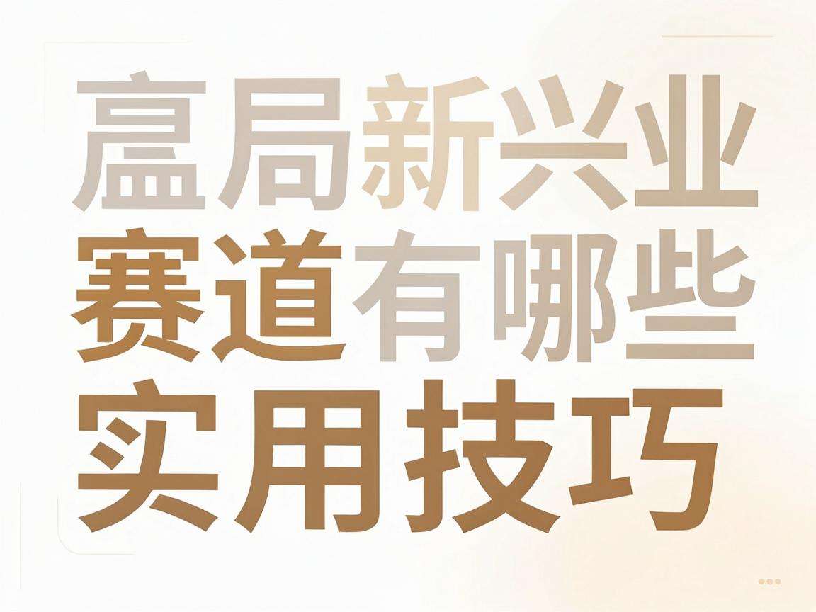 入局新兴创业赛道有哪些可落地的实用技巧