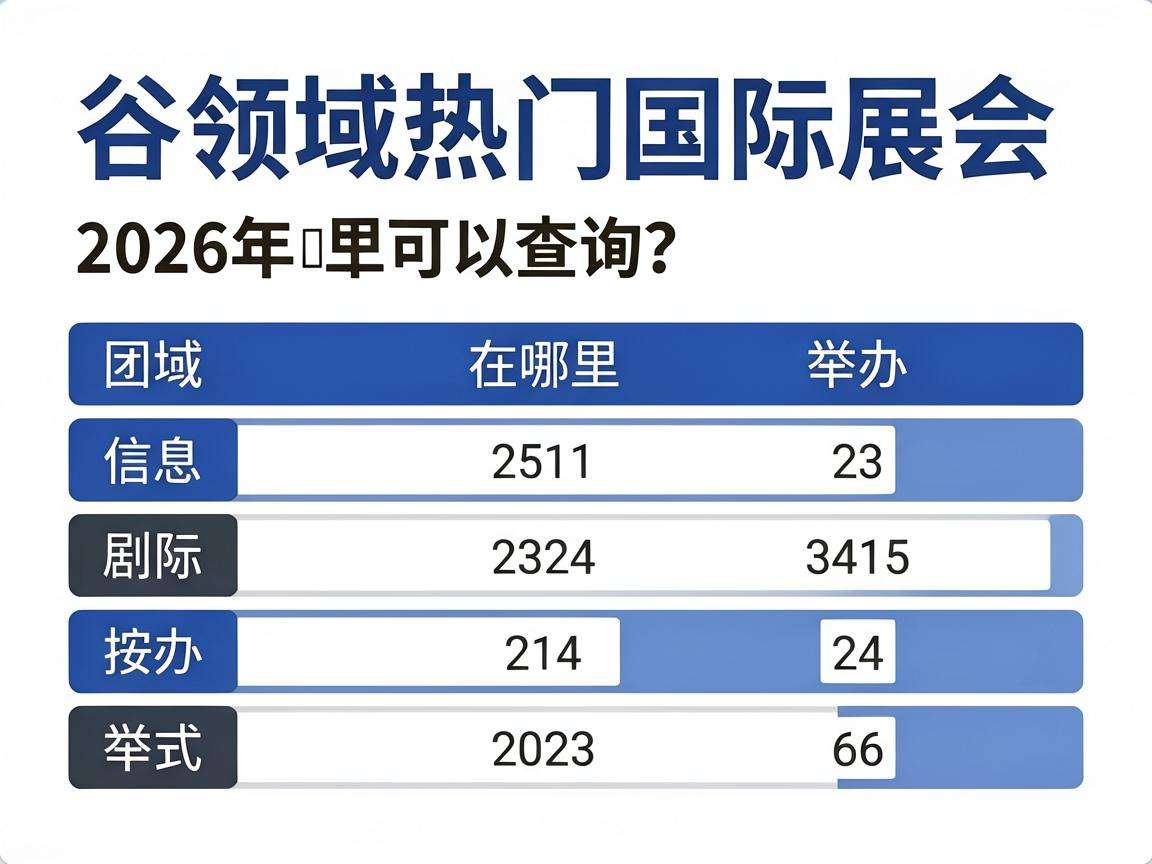 2026年各领域热门国际展会举办信息在哪里可以查询？