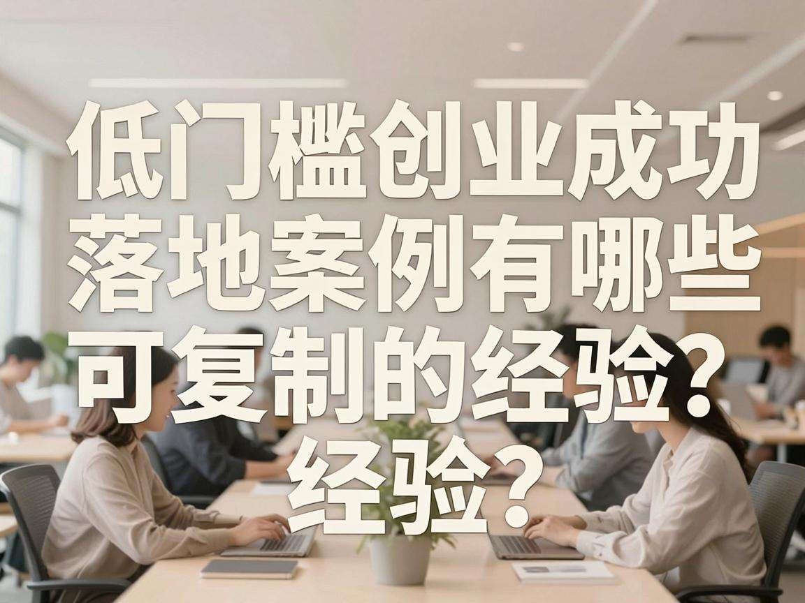 普通人低门槛创业成功的落地案例有哪些可复制的经验?