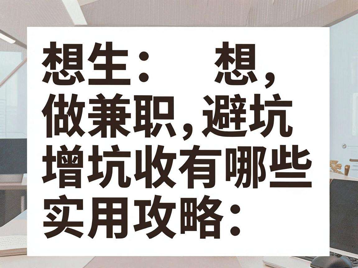 大学生想做兼职避坑增收有哪些实用攻略