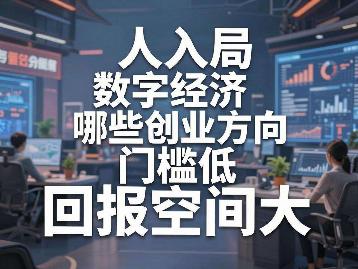 普通人入局数字经济哪些创业方向门槛低回报空间大