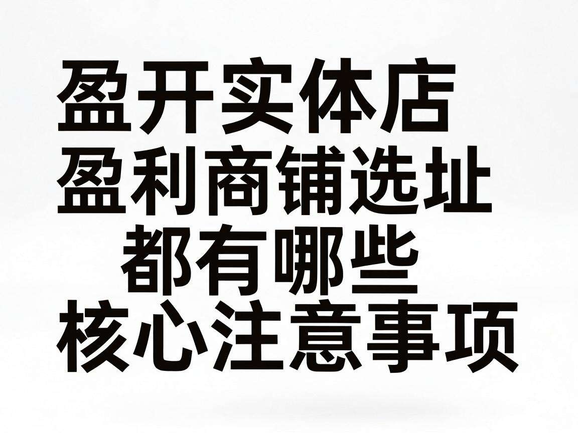 想开实体店盈利商铺选址都有哪些核心注意事项