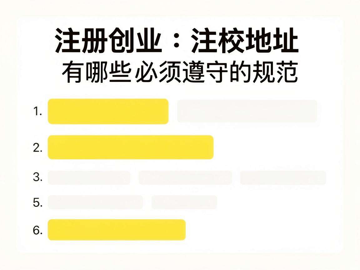 在校创业的注册地址有哪些必须遵守的规范要求