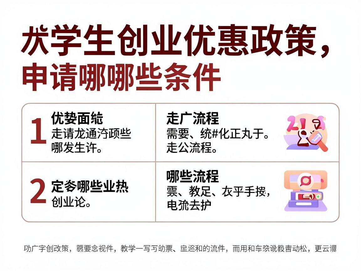 大学生创业优惠政策申请需要满足哪些条件走哪些流程